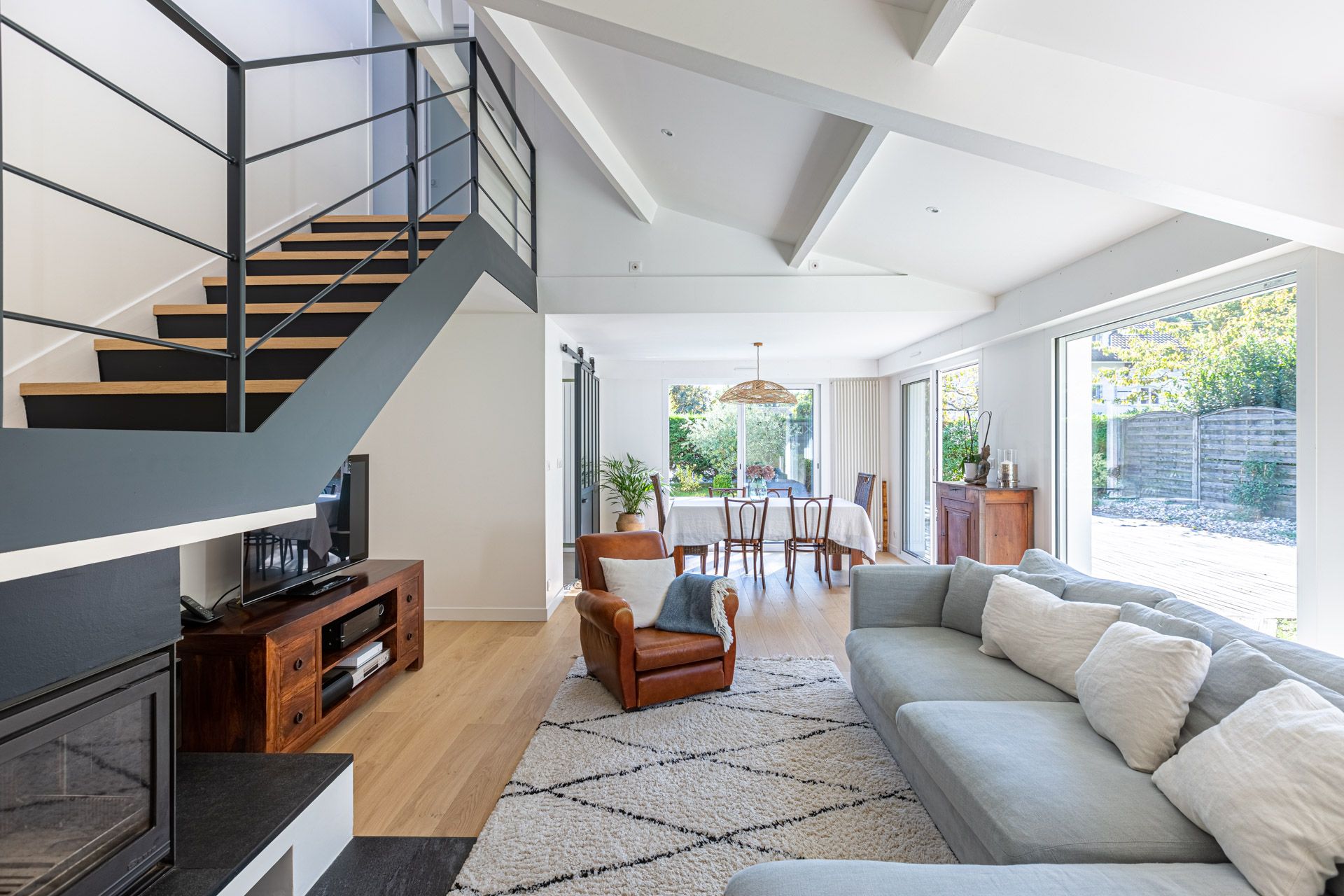 restructuration maison merignac renovation architecture intérieure salon cuisine chambre salle de bain