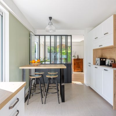 restructuration maison merignac renovation architecture intérieure salon cuisine chambre salle de bain