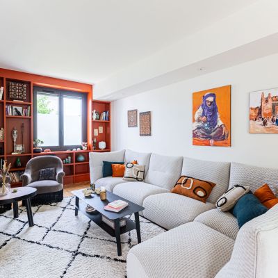 séjour feng shui bibliothèque feu sud