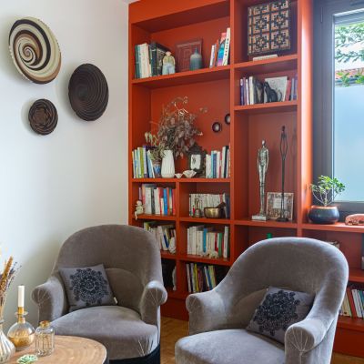 séjour feng shui bibliothèque feu sud 