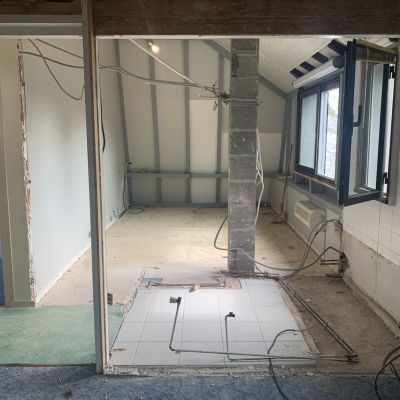 chantier restructuration maison san michele merignac