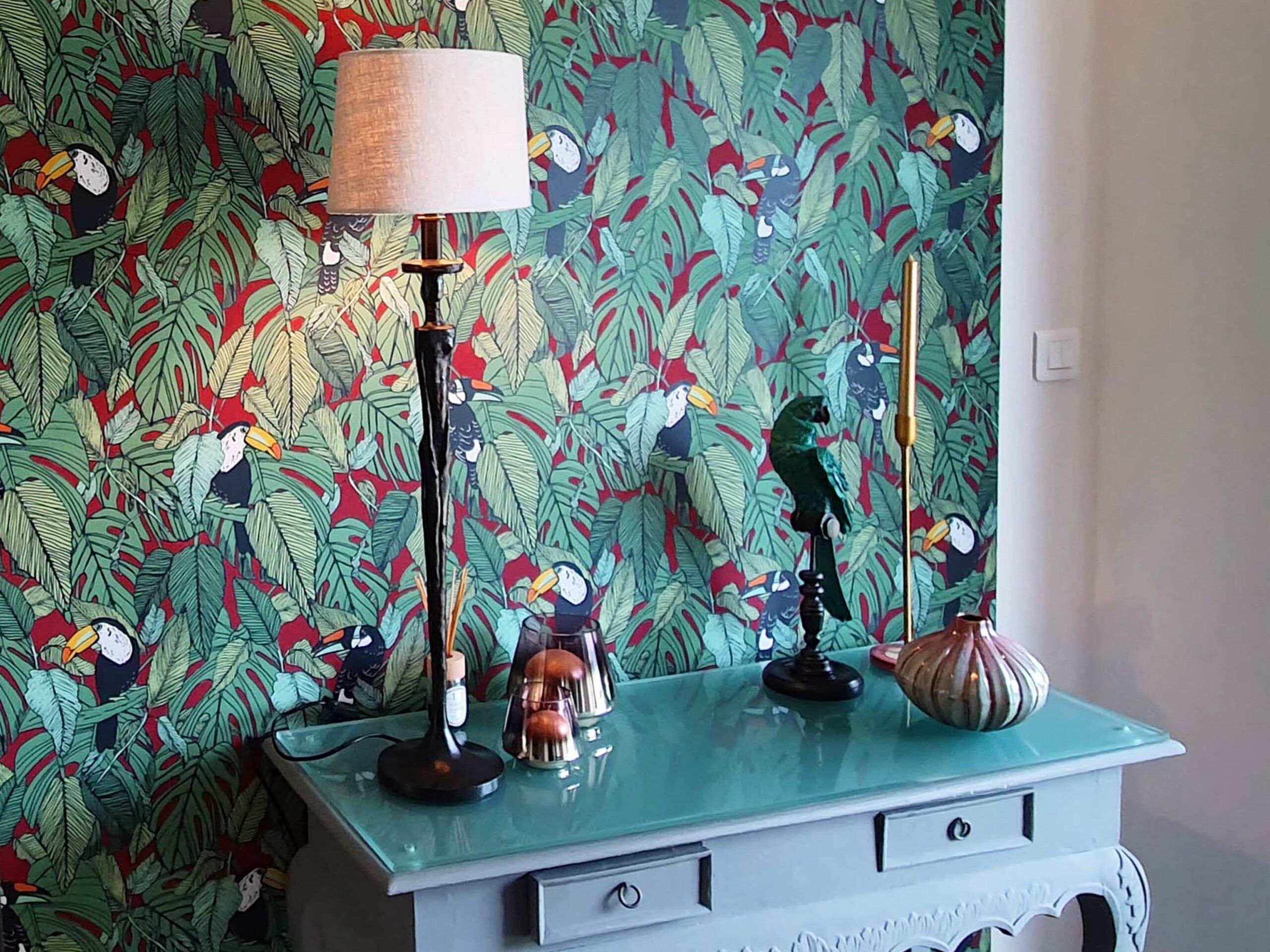 entrée papier peint architecture intérieure maison décoration