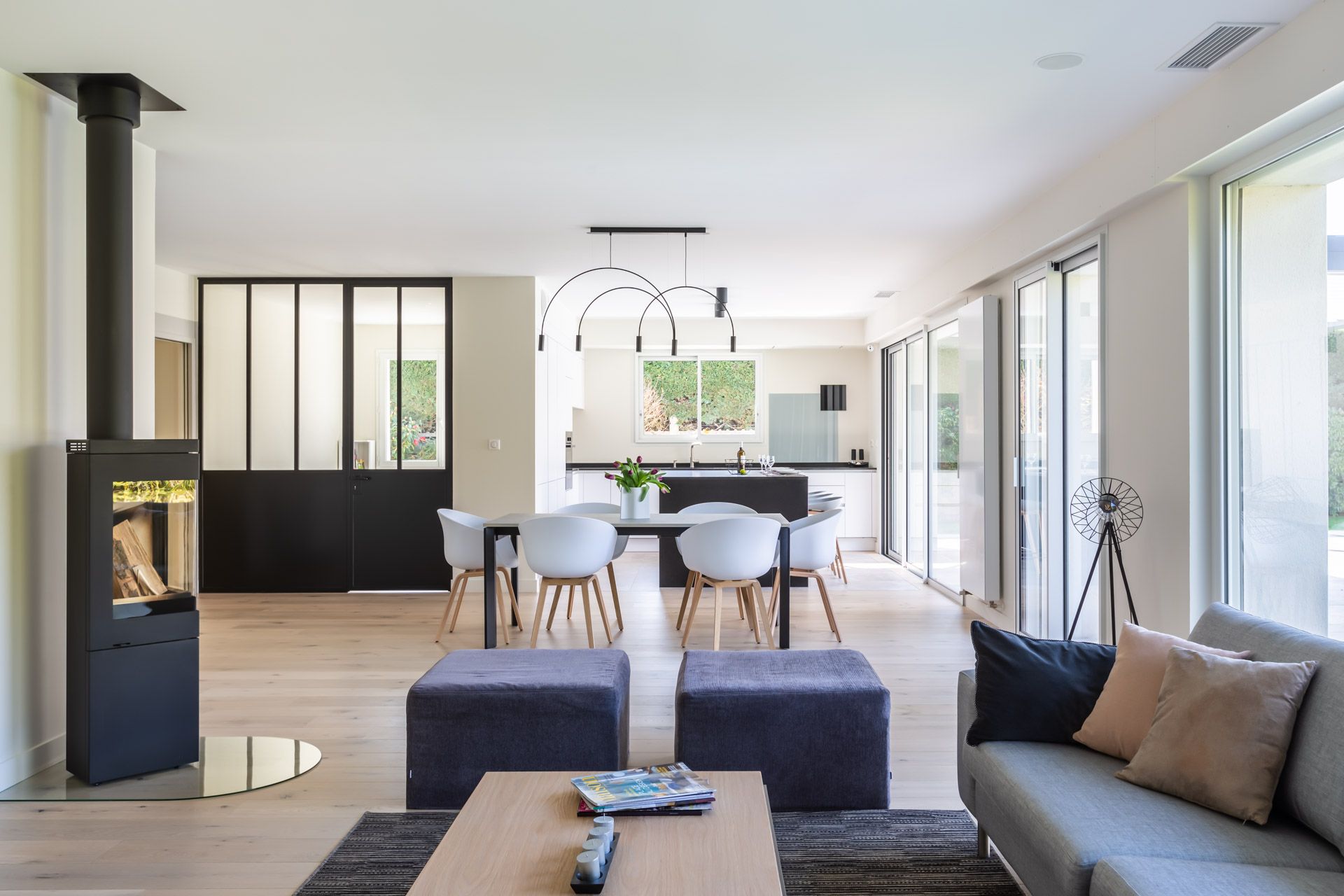 restructuration maison bordeaux renovation architecture intérieure salon cuisine chambre salle de bain