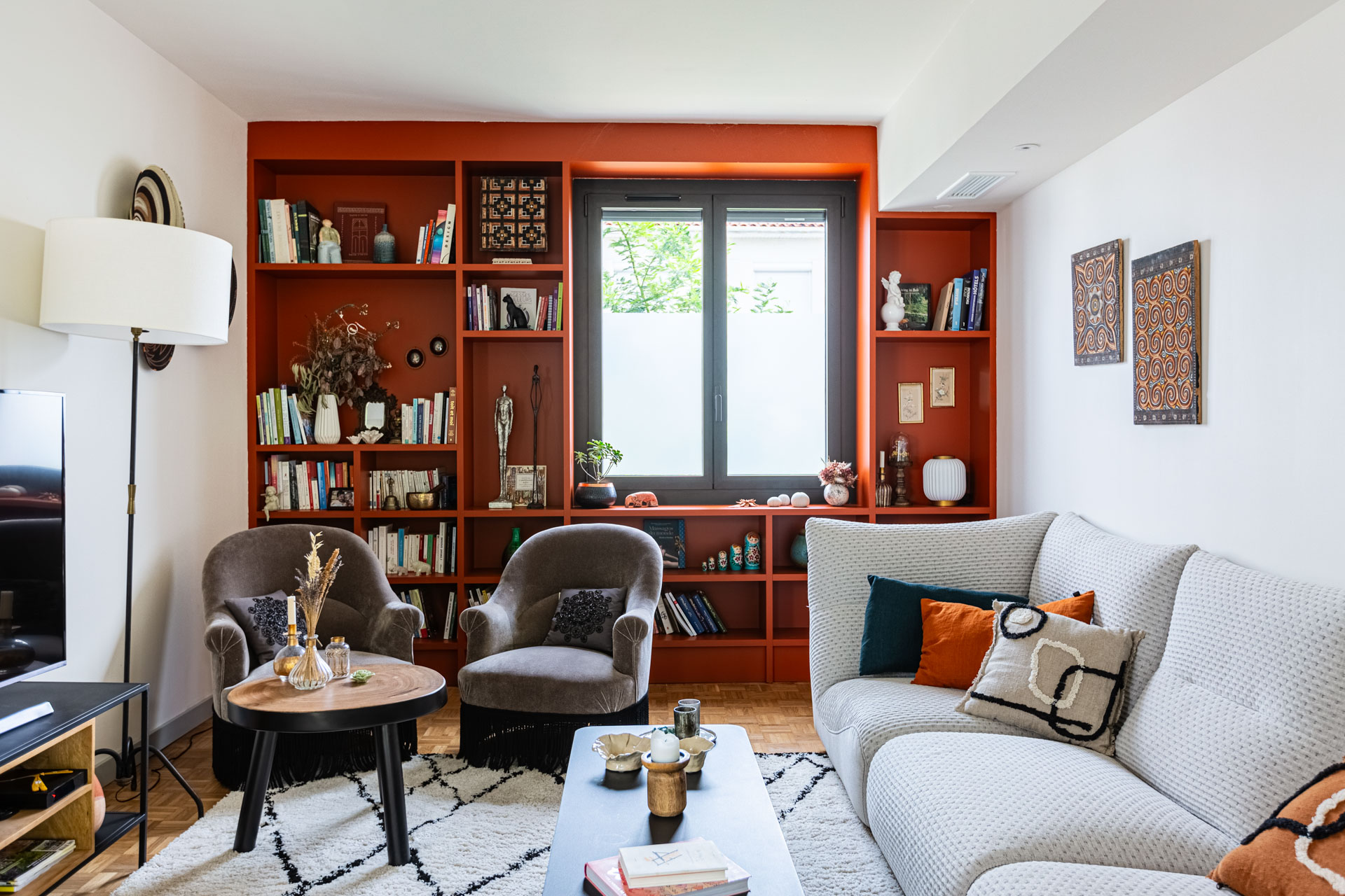 séjour feng shui bibliothèque feu sud 